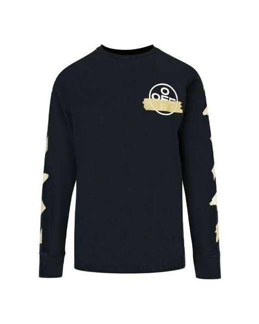 Off-White c/o Virgil Abloh Blue Tape Arrows Long Sleeve T-Shirt for men