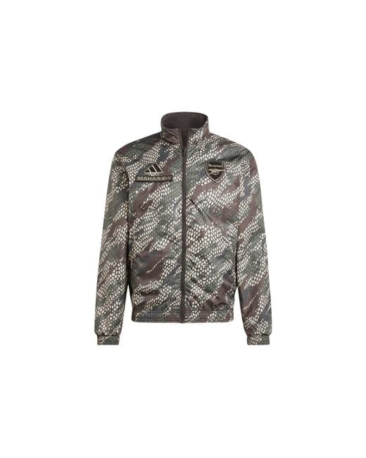 adidas Arsenal X Maharishi Anthem Jacket in Grey for Men | Lyst UK