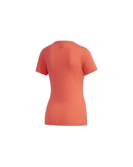 Adidas Pink (Wmns) Sports Stylish Pullover Round Neck Short Sleeve