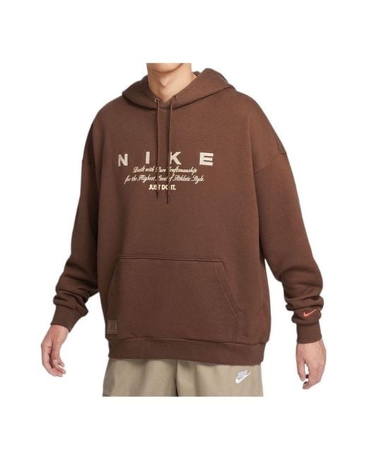 nike vintage hoodie brown