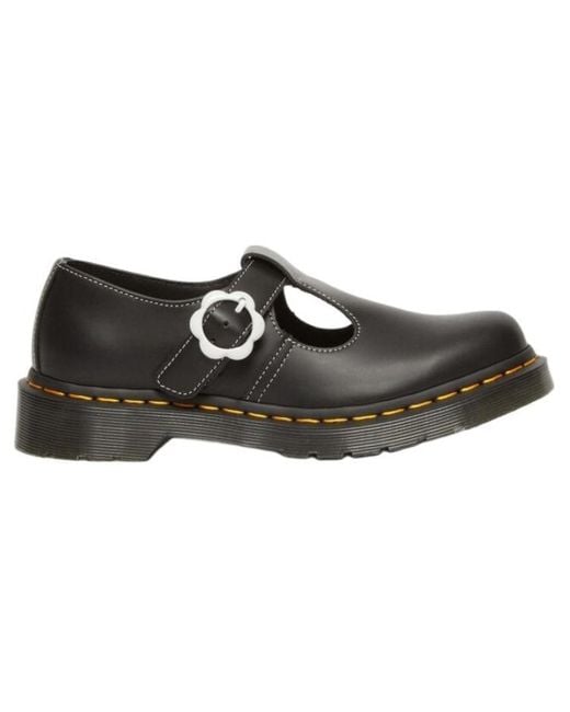 Dr. Martens Polley Nero - Stivaletti In Pelle Con Fibbia T-Bar - Foto 6