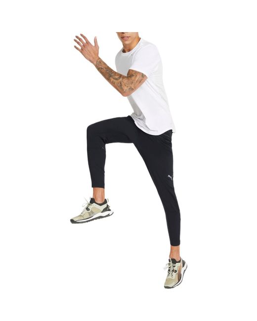 PUMA Black Run Tapered Woven Pant for men