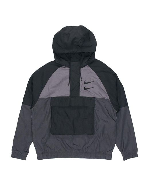 Nike A Nw Wooh Jkt Wvn Nf Caua Port Woven Jacket Autun Back in Black for  Men | Lyst