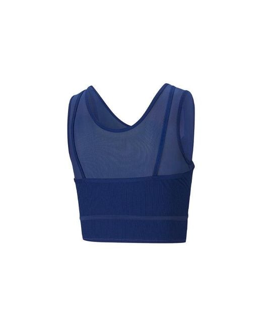 PUMA Blue (Wmns) Studio Layered Crop Top