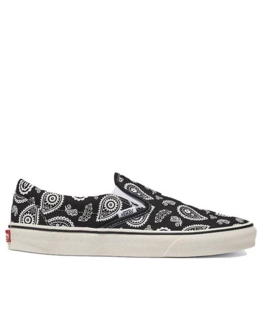 Vans Black Classic Slipon 'Primavera Paisley' for men