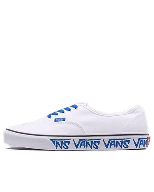 Vans White Authentic 'Sketch Sidewall' for men