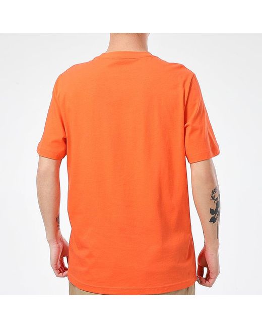Adidas Orange Neo Athleisure Casual Sports Round Neck Breathable Short Sleeve for men