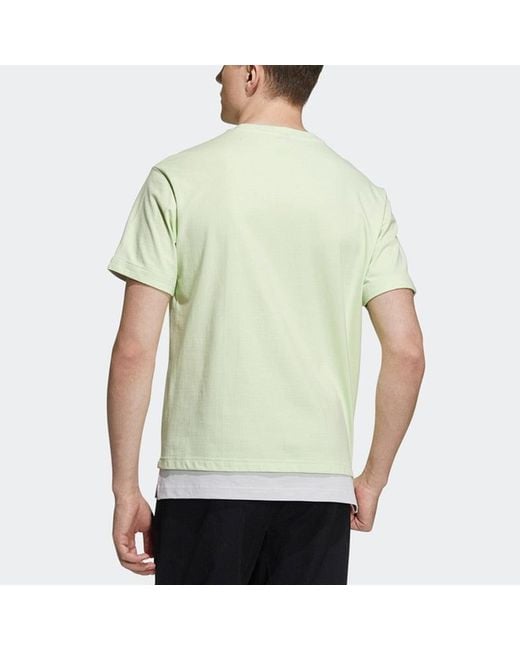 Adidas Green St Gfxrlx Tee Athleisure Casual Sports Round Neck Short Sleeve for men