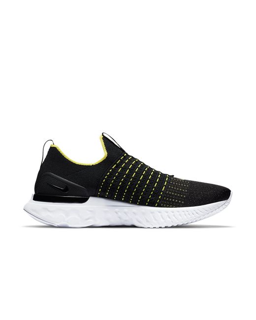 Nike Black React Phantom Run Flyknit 2 Sonic' for men