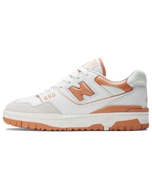 New Balance White 550 'Burnt' for men