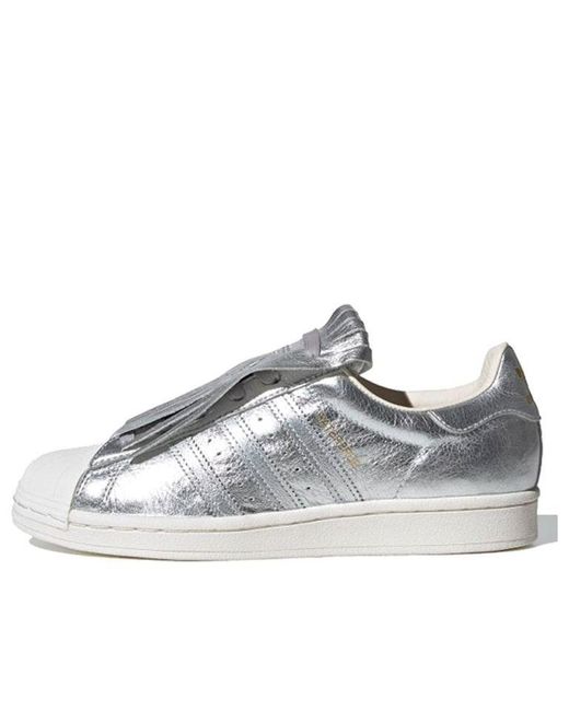 adidas Superstar Fringe 'silver Metallic' in Gray | Lyst