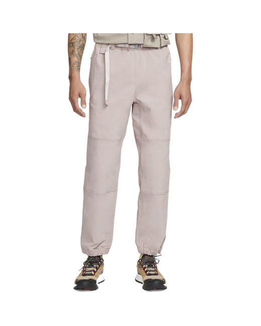 Nike Gray Acg Solid Color Belt Breathable Casual Long Pants/Trousers for men