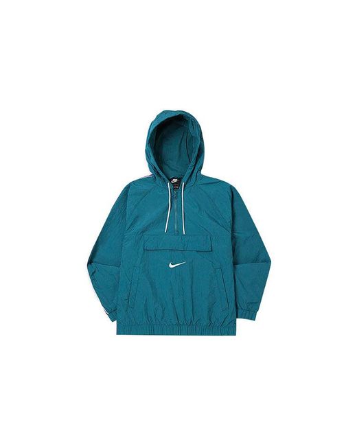 Nike Blue As Sportswear Swoosh Jkt Jacket Wvn 'Geode//Court/ for men