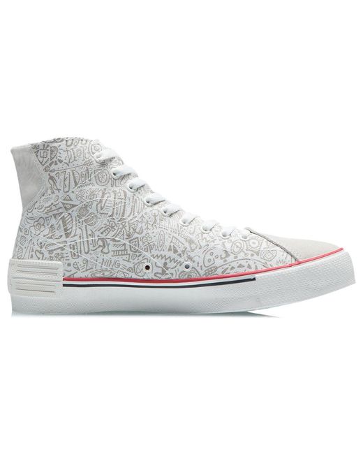 Li-ning White Weiwu Canvas Hi Shoes for men