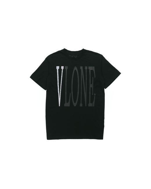Vlone(GOAT) Black 3M Reflective Large Logo Short Sleeve Couple Style for men