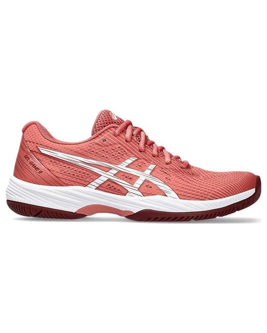 Asics Red , Gel-game 9 Tennis Shoe, Light Garnet/white, 8 Uk