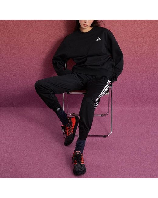 Adidas Black 3S Pants Stripe Lacing Bundle Feet Training Sports Pants for men