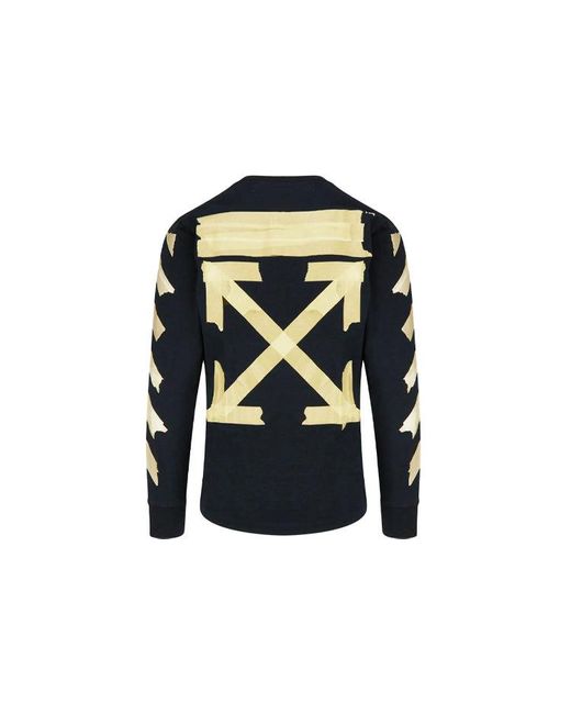 Off-White c/o Virgil Abloh Blue Tape Arrows Long Sleeve T-Shirt for men