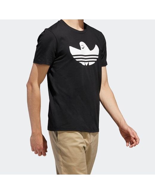 Adidas Black Originals Solid Shmoo T Sports Short Sleeve for men