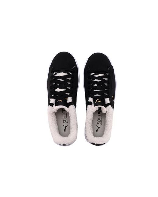PUMA Black (Wmns) Vikky V2 Cat Teddy Sneakers