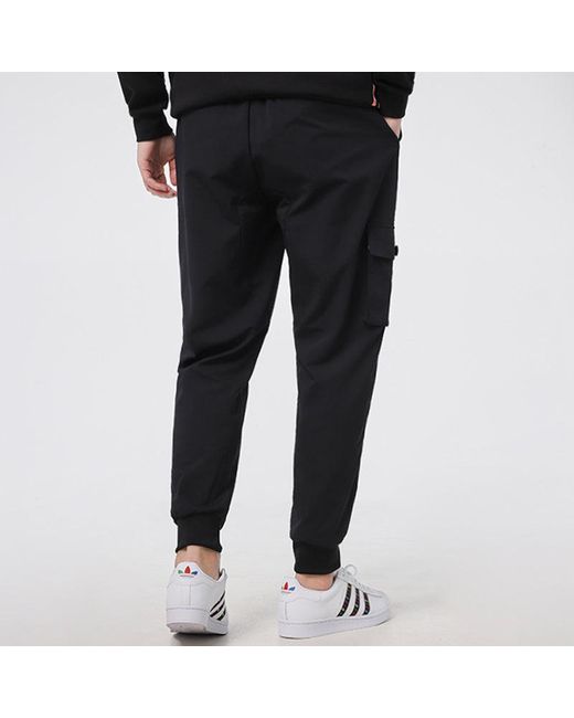 Adidas Black Neo Running Training Cozy Breathable Casual Woven Sports Pants for men