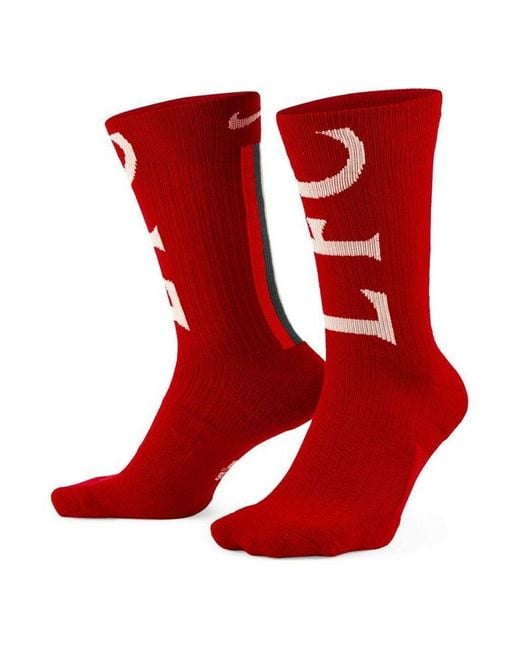 Nike Red Snkr Sox Crew Liverpool Soccer for men
