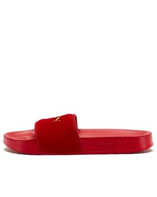 PUMA Leadcat Suede Slide Red for Men | Lyst