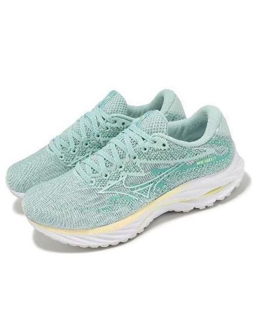 Mizuno Blue (Wmns) Wave Rider 27 4E Wide 'Mint'