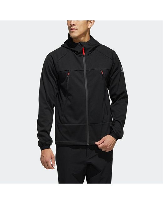 Adidas Black Softshell Ho Outdoor Casual Sports Hooded Jacket for men