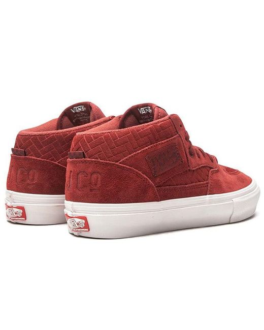 Vans Red Skate Half Cab Mid-Top Sneakers for men