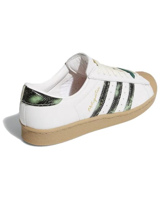Adidas White Metropolitan X Superstar 80 'Gum Sole' for men