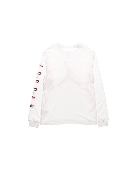 Nike White Alphabet Multi-Color Logo Round Neck Long Sleeves for men