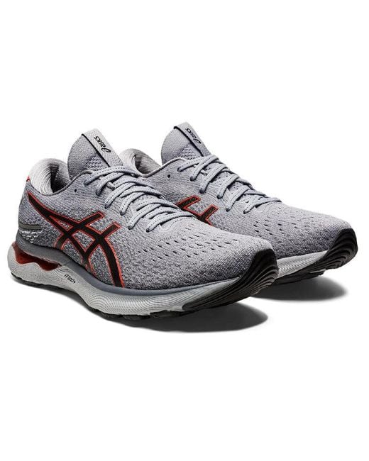 Asics Blue Gel-Nimbus 24 'Sheet Rock Cherry Tomato' for men