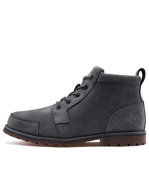 Timberland Black Earthkeepers Leather Chukka Wide Fit Boots 'Dark Nubuck' for men