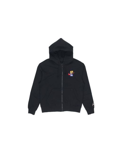 Nike Blue Woven Label Logo Sports Hooded Jacket Autumn for men