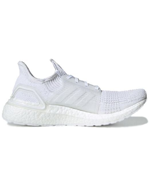 Adidas White Ultraboost 19 'Triple' for men