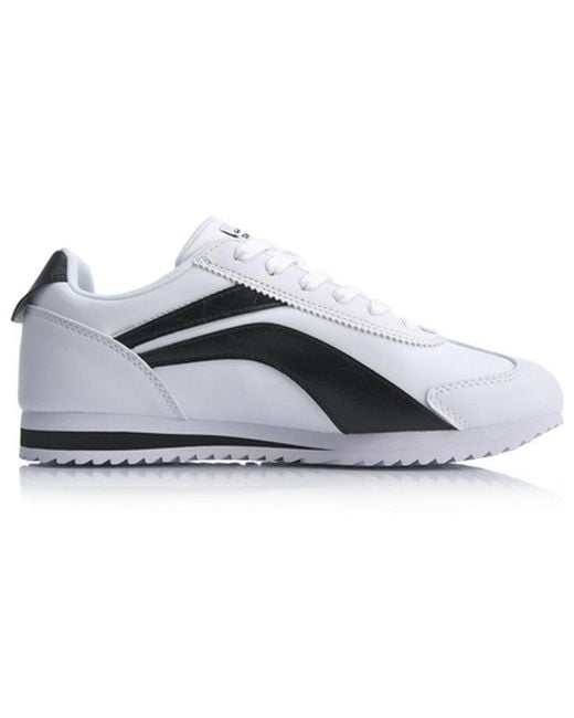 Li-ning White 3K Classic Retro Forrest Gump Athleisure Casual Sports Shoes for men