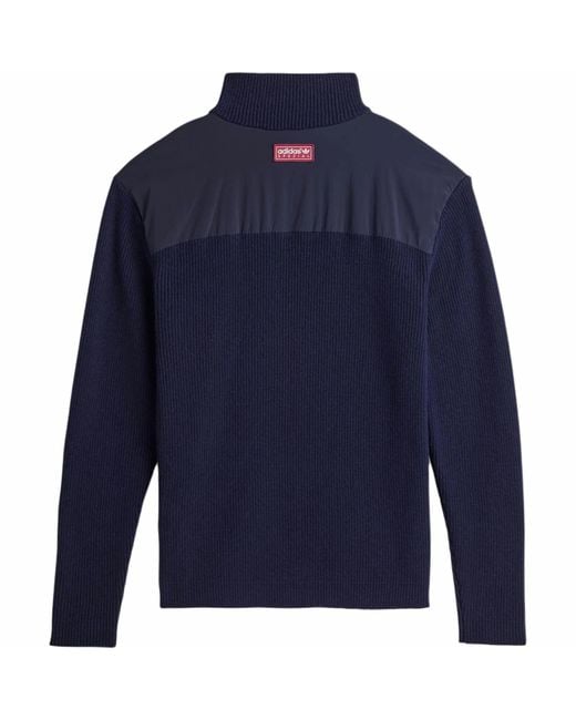 Adidas Blue X C.P. Company Spzl Half Zip Sweatshirt for men
