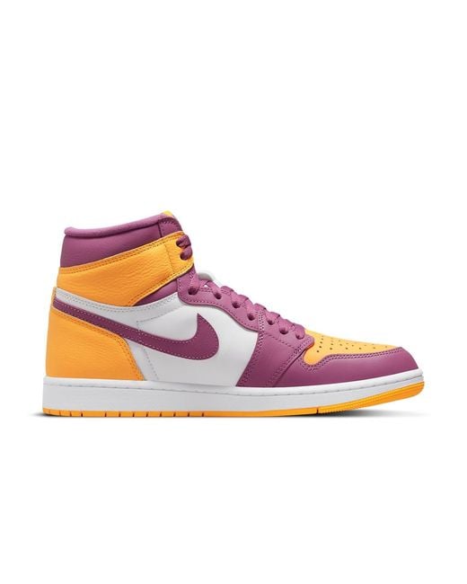 Nike Purple Air Jordan 1 Retro High Og Shoes In Yellow, for men