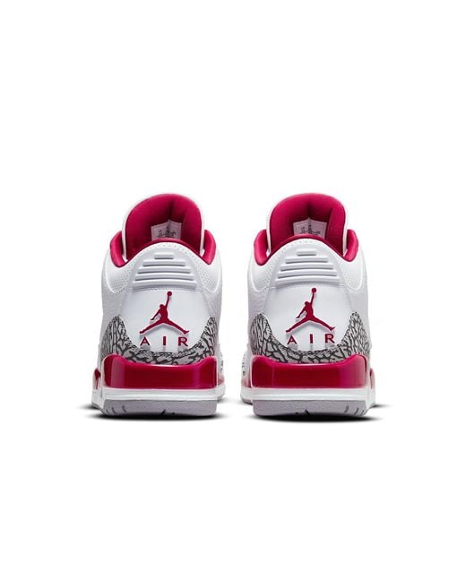 Nike White 3 Retro 'Cardinal' for men