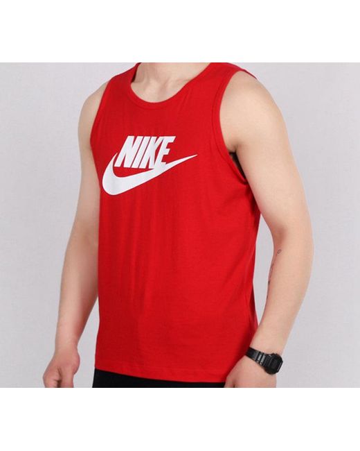 Nike Red Sportswear Alphabet Knit Vest for men