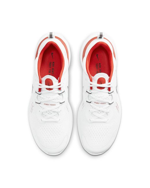 Nike White React Miler 2 Chile' for men