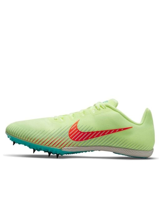Nike Green Air Zoom Rival M 9 Spikes 'Barely Volt Hyper' for men