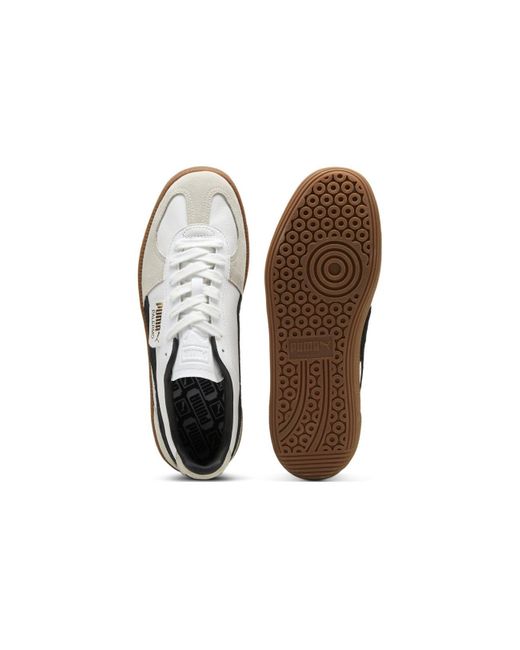 PUMA White Palermo Leather Vapor Gum' for men