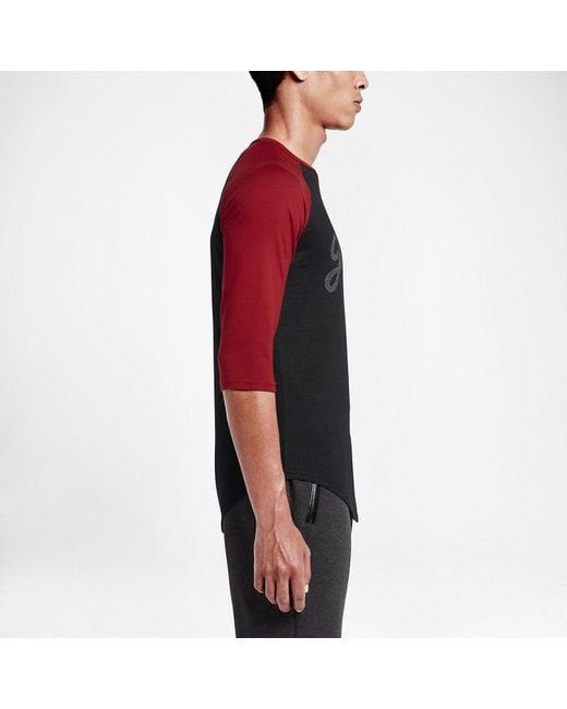 Nike Red 23 Raglan 3/4 Sleeve Short for men