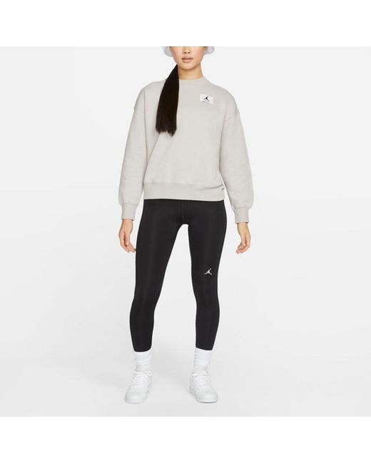 Nike Multicolor (Wmns) Fleece Crew Fleece Lined Round Neck Loose Pullover Hoodie 'Light Mineral'