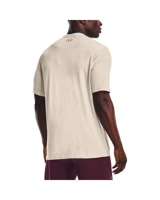 Under Armour Pink Project Rock Brahma Bull Short Sleeve T-Shirt for men