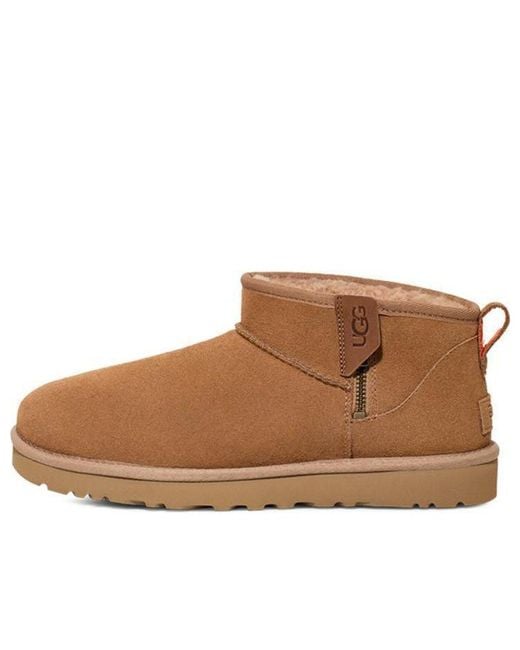 Ugg Brown Classic Ultra Mini Zip Boot 'Chestnut Soda' for men