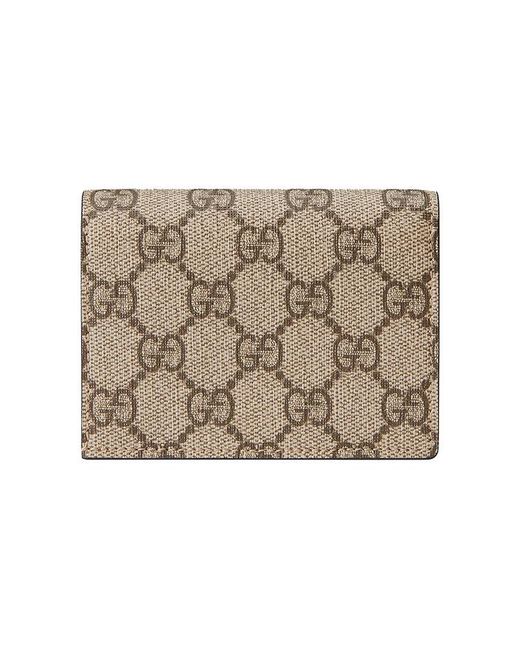 Gucci Pink Gg Marmont Bi-Colour Card Case Wallet