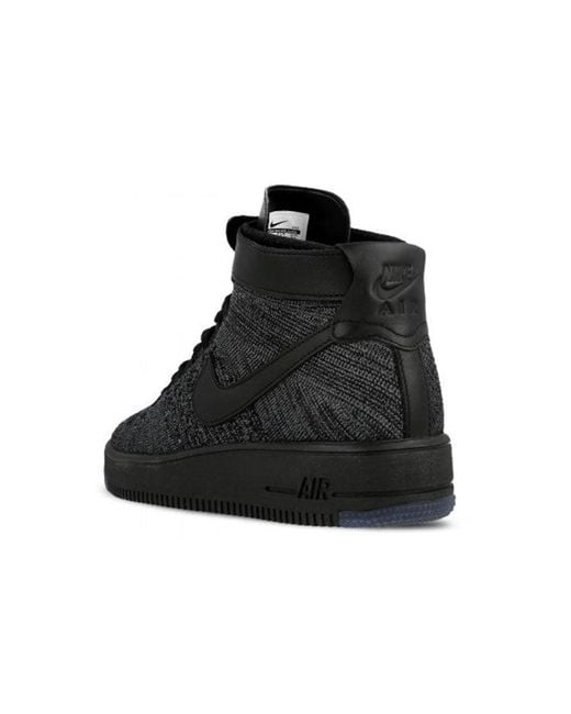 Nike Black Air Force 1 High Ultra Flyknit 'Dark' for men